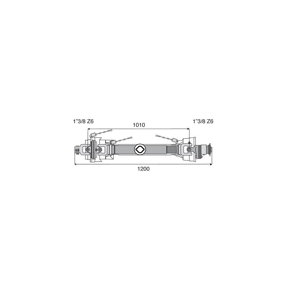 Transmission 1 joint Homocinétique + limiteur boulon + Roue libre 32x76
