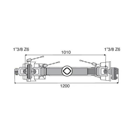 Transmission 1 joint Homocinétique + limiteur boulon 32x76