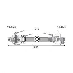 Transmission 1 joint Homocinétique + limiteur boulon 32x76