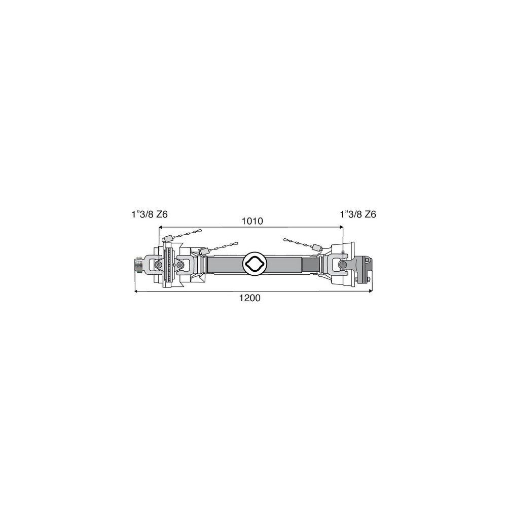 Transmission 1 joint Homocinétique + limiteur boulon 32x76