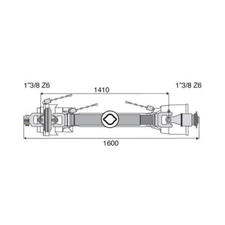 Transmission 1 joint Homocinétique + roue libre 32x76