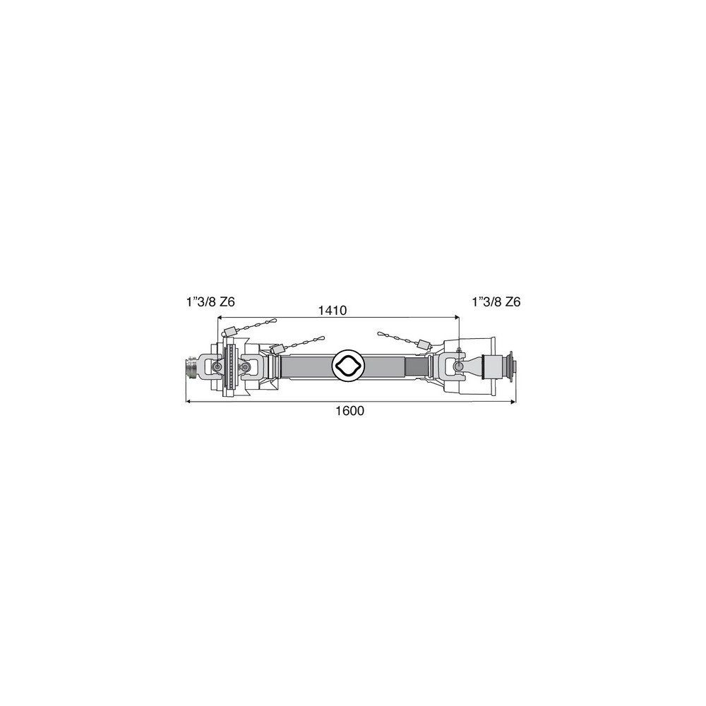 Transmission 1 joint Homocinétique + roue libre 32x76