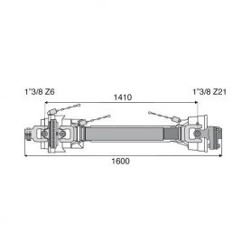 Transmission 1 joint Homocinétique + limiteur boulon 32x76