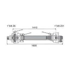 Transmission 1 joint Homocinétique + limiteur boulon 32x76