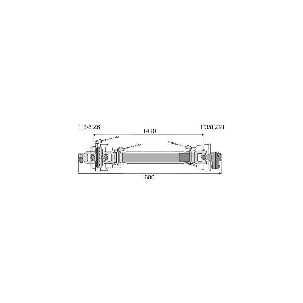 Transmission 1 joint Homocinétique + limiteur boulon 32x76