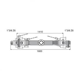 Transmission 1 joint Homocinétique + limiteur boulon 32x76