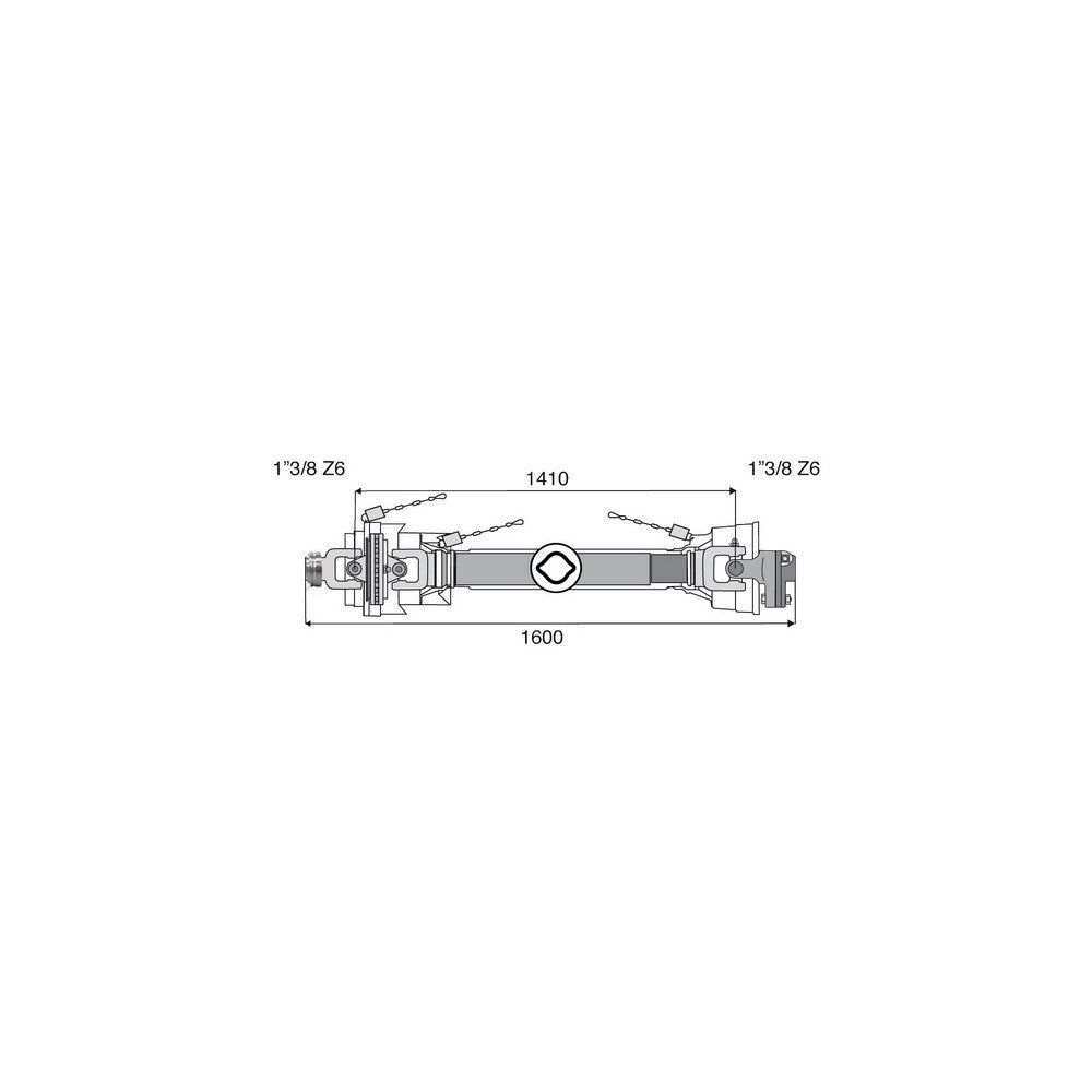 Transmission 1 joint Homocinétique + limiteur boulon 32x76