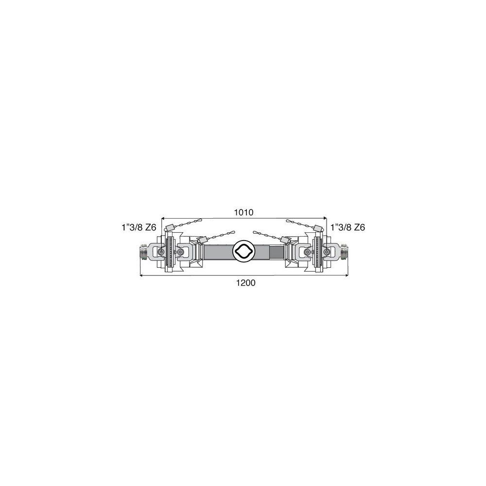 Transmission 2 joints Homocinétiques 32x76