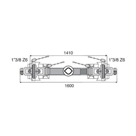 Transmission 2 joints Homocinétiques 32x76