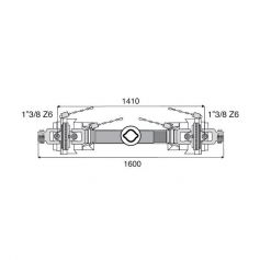 Transmission 2 joints Homocinétiques 32x76