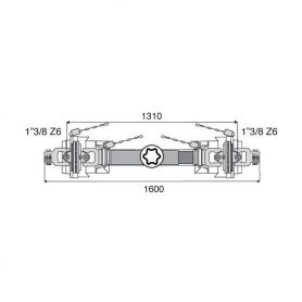 Transmission 2 joints Homocinétiques 32x76
