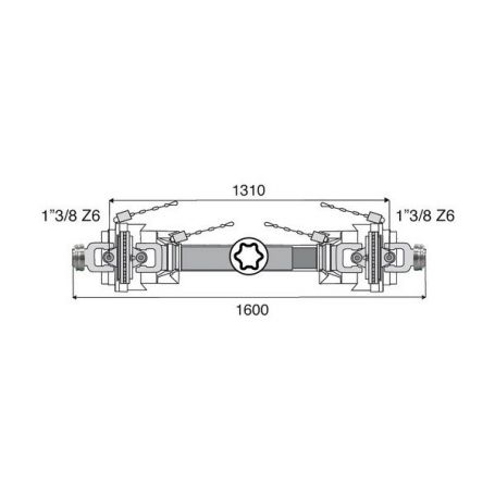 Transmission 2 joints Homocinétiques 32x76
