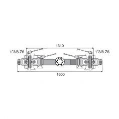 Transmission 2 joints Homocinétiques 32x76