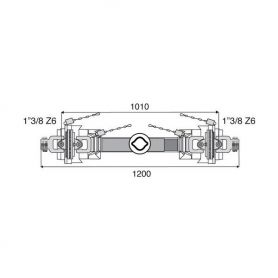 Transmission 2 joints Homocinétiques 36x89