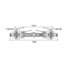 Transmission cardans 2 joints Homocinétiques 36x89 profilé tube citron Transmission cardans 2 joints Homocinétiques 36x89 profilé tube citron