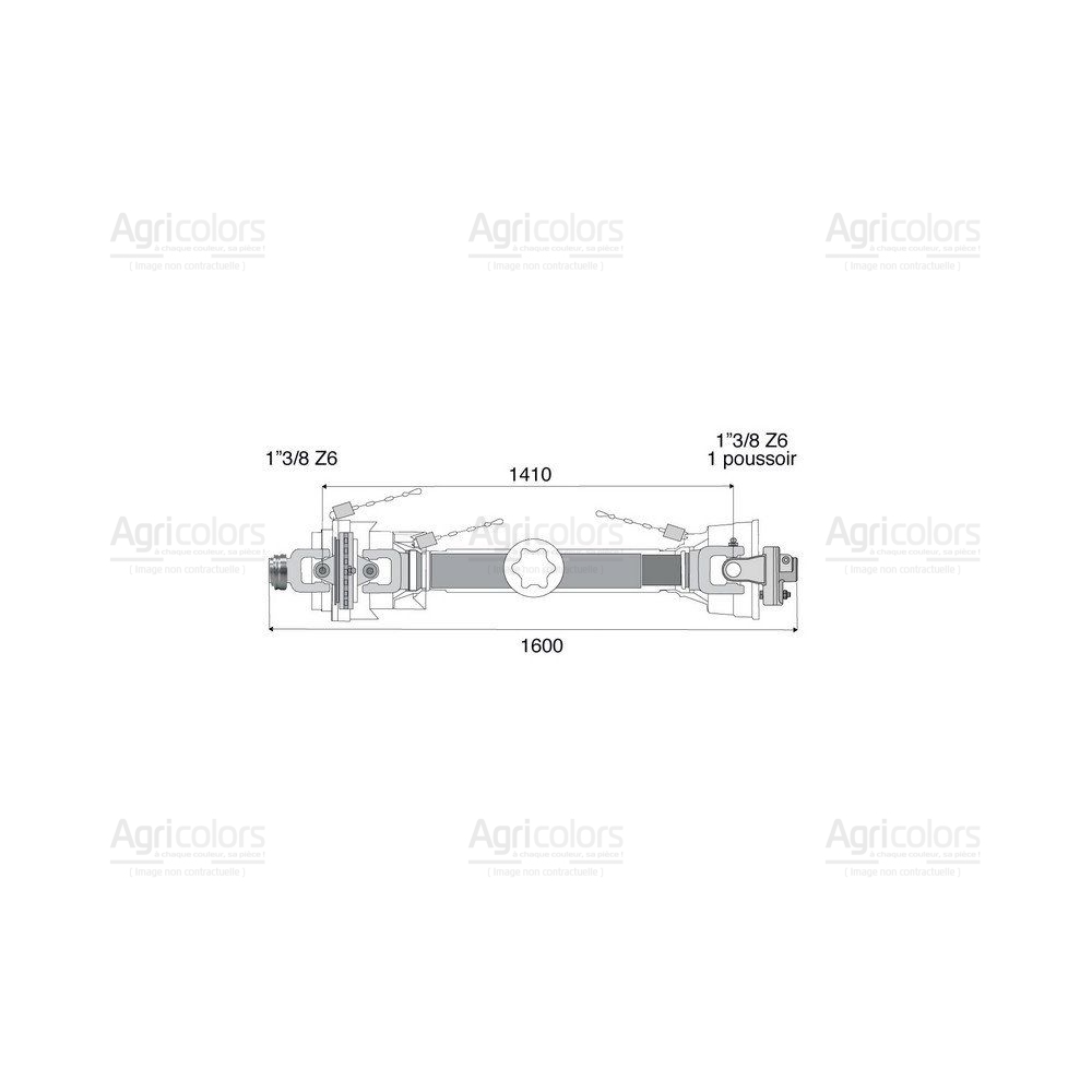Transmission 1 joint Homocinétique + limiteur boulon 36x89