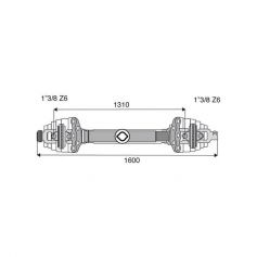 Transmission 2 joints Homocinétiques 27x74.6