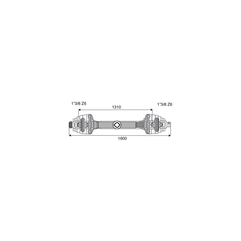 Transmission 2 joints Homocinétiques 27x74.6