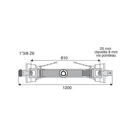 Transmission standard avec alésage 22x54