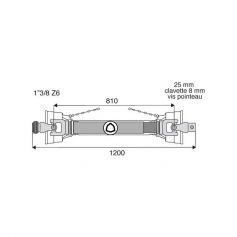 Transmission standard avec alésage 22x54