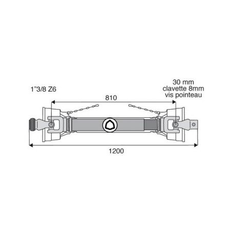 Transmission standard avec alésage 22x54
