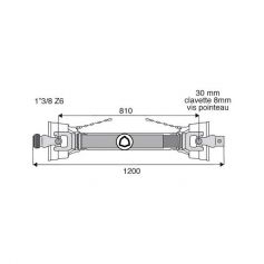 Transmission standard avec alésage 22x54