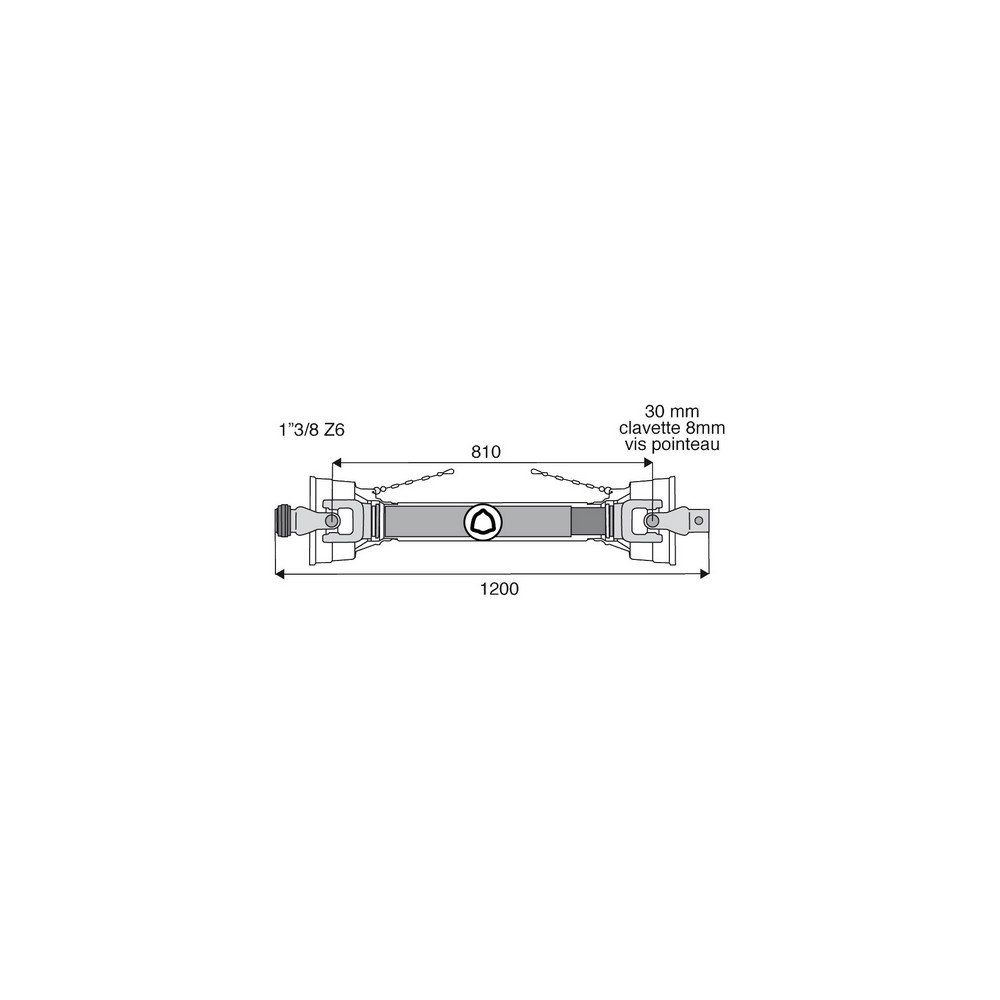 Transmission standard avec alésage 22x54