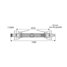 Transmission standard avec alésage 22x54