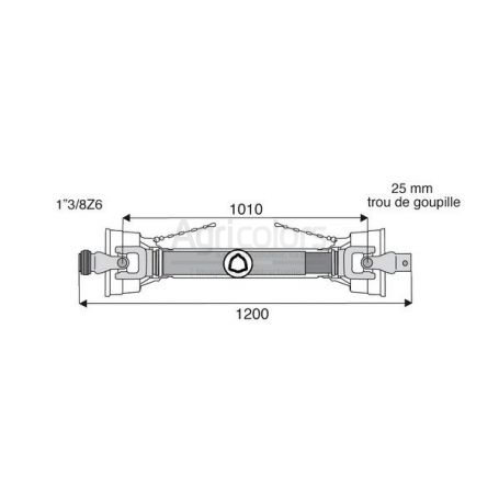 Transmission standard avec alésage 22x54