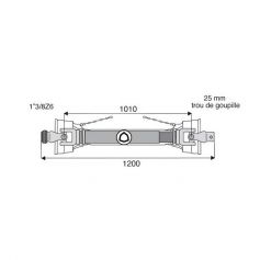 Transmission standard avec alésage 22x54