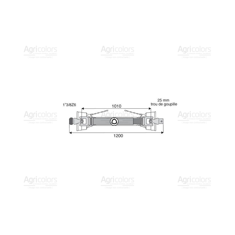 Transmission standard avec alésage 22x54