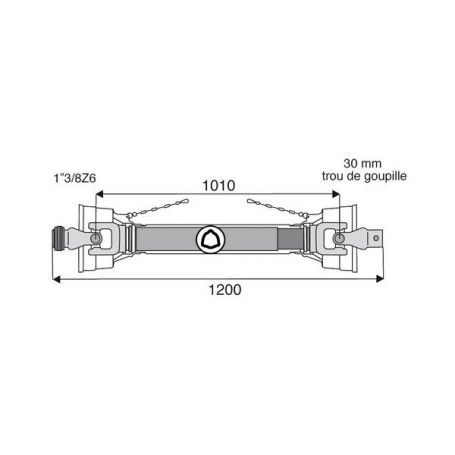 Transmission standard avec alésage 22x54