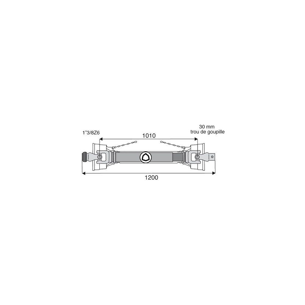 Transmission standard avec alésage 22x54