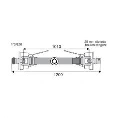 Transmission standard avec alésage 22x54