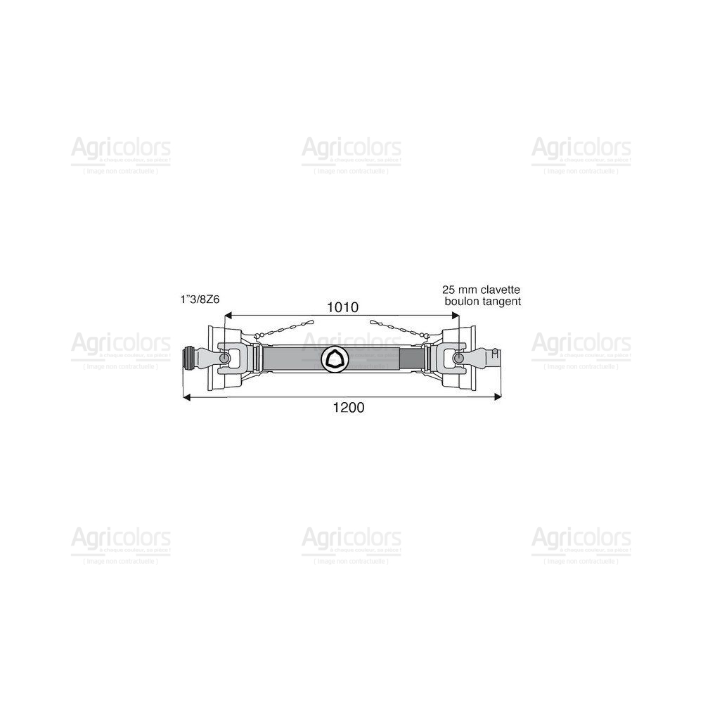 Transmission standard avec alésage 22x54
