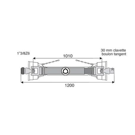 Transmission standard avec alésage 22x54