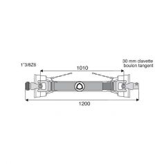 Transmission standard avec alésage 22x54