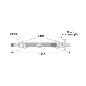 Transmission standard avec alésage 22x54