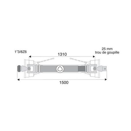Transmission standard avec alésage 22x54
