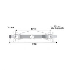 Transmission standard avec alésage 22x54