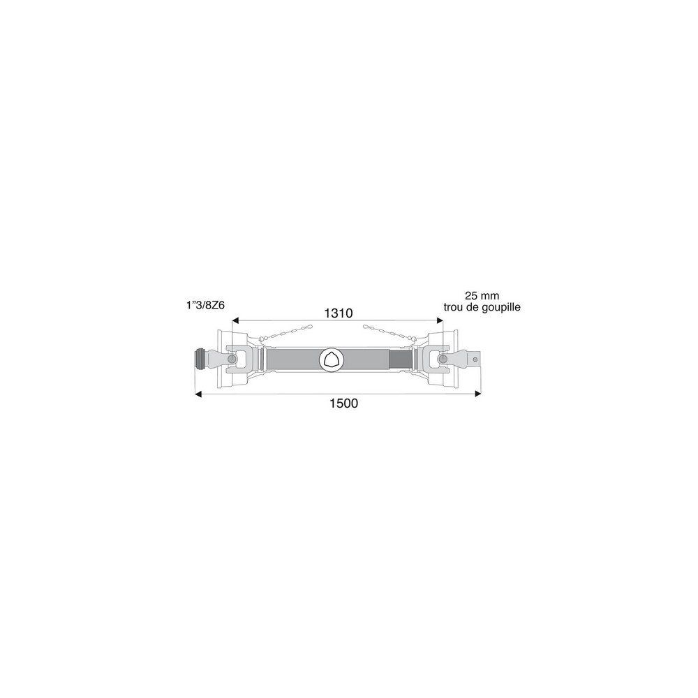 Transmission standard avec alésage 22x54