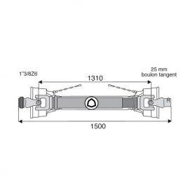 Transmission standard avec alésage 22x54