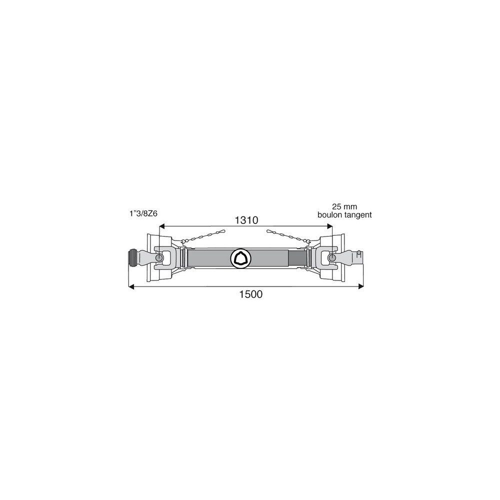 Transmission standard avec alésage 22x54