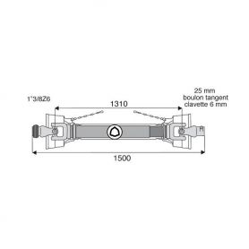 Transmission standard avec alésage 22x54