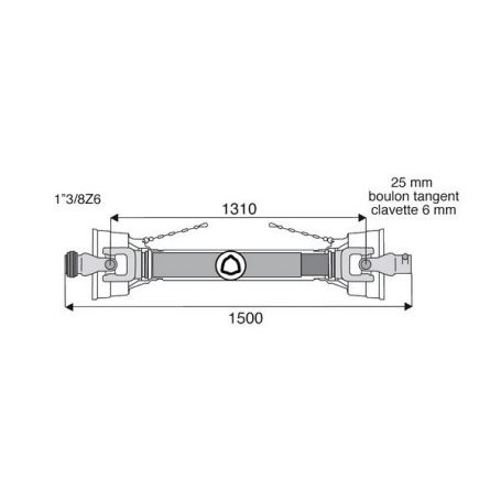 Transmission standard avec alésage 22x54