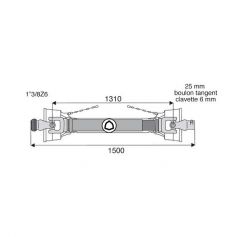 Transmission standard avec alésage 22x54