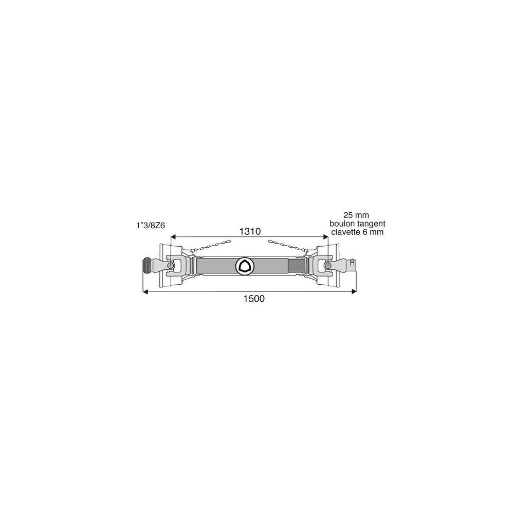Transmission standard avec alésage 22x54