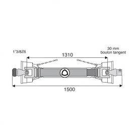 Transmission standard avec alésage 22x54