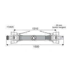 Transmission standard avec alésage 22x54