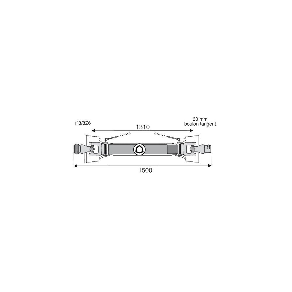 Transmission standard avec alésage 22x54